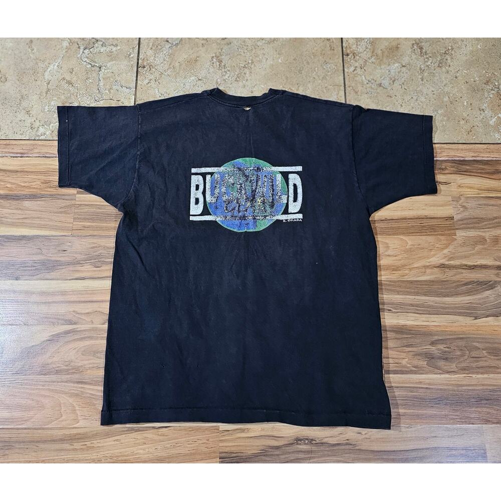 Buckwild Gear K Okada Black White T-shirt Sz XL 1980s